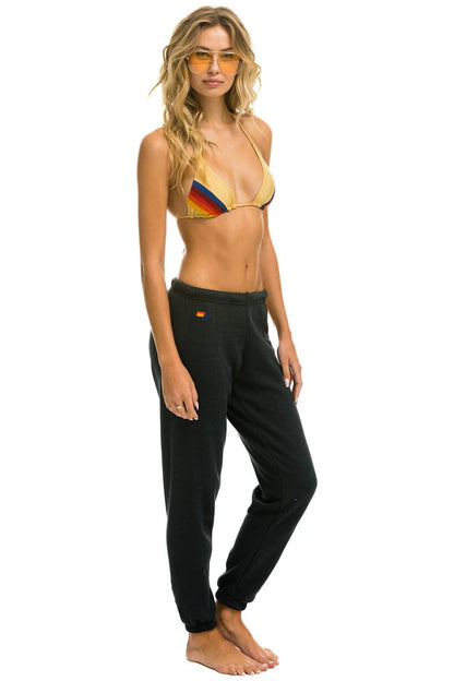 5 Stripe Womens Sweatpants Charcoal - Aviator Nation