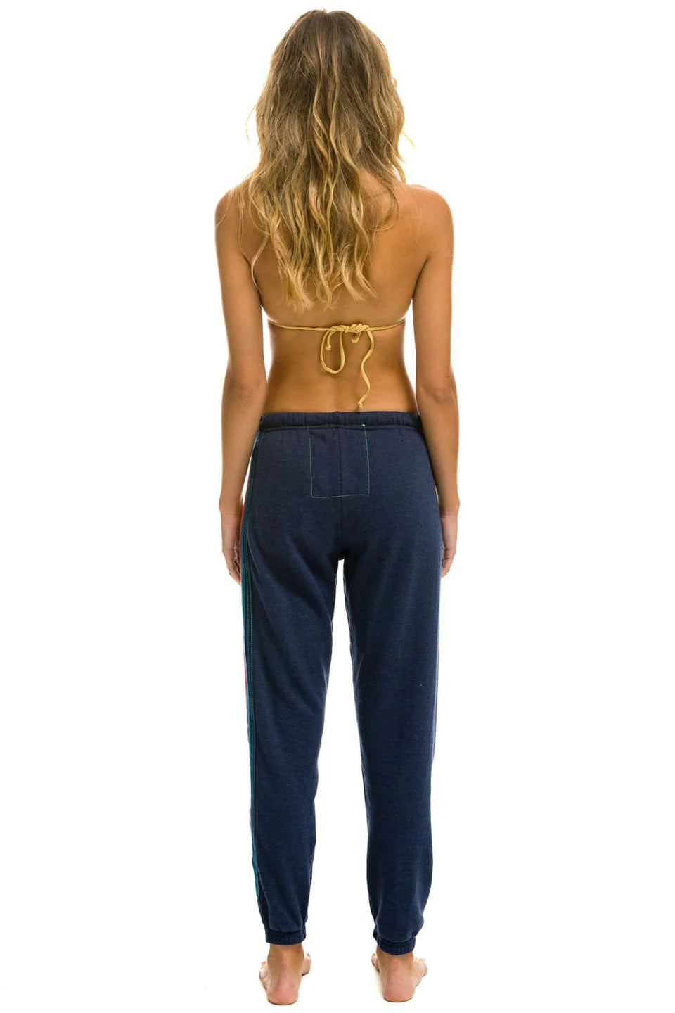 5 Stripe Womens Sweatpants Navy - Aviator Nation