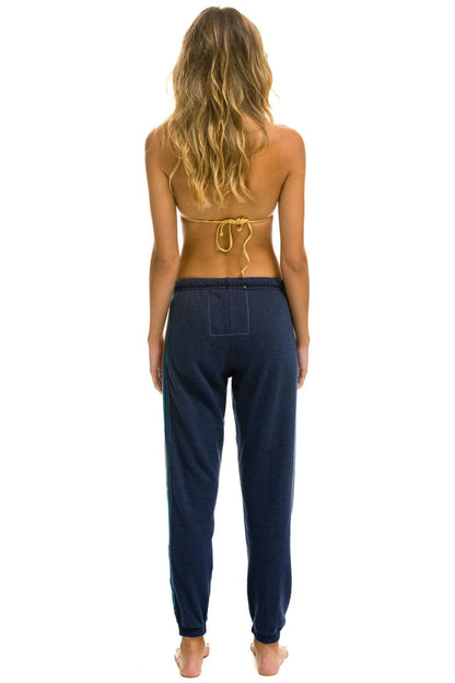 5 Stripe Womens Sweatpants Navy - Aviator Nation