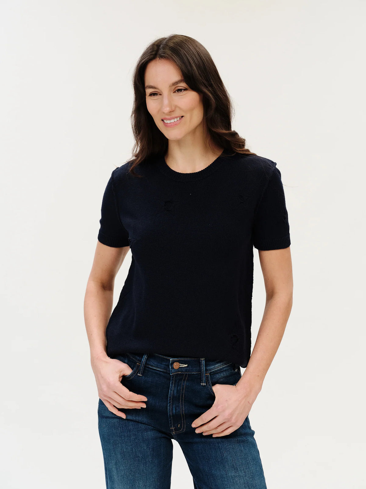 Noor Sweater Navy - Six Fifty Clothing