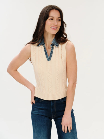 Monica Vest Off White - Six Fifty Clothing