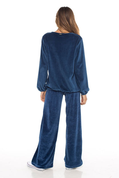 Velour Palm Beach Top Indigo - Skemo