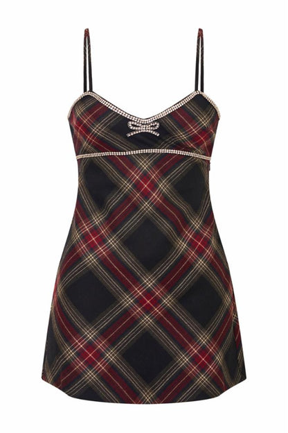 Davida Embellished Mini Dress Blackberry Kiss - LoveShackFancy