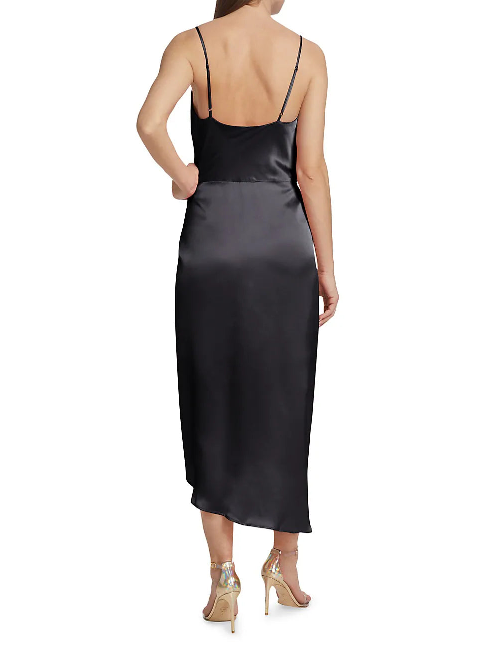 L'AGENCE - Rose Sarong Skirt Dress Black