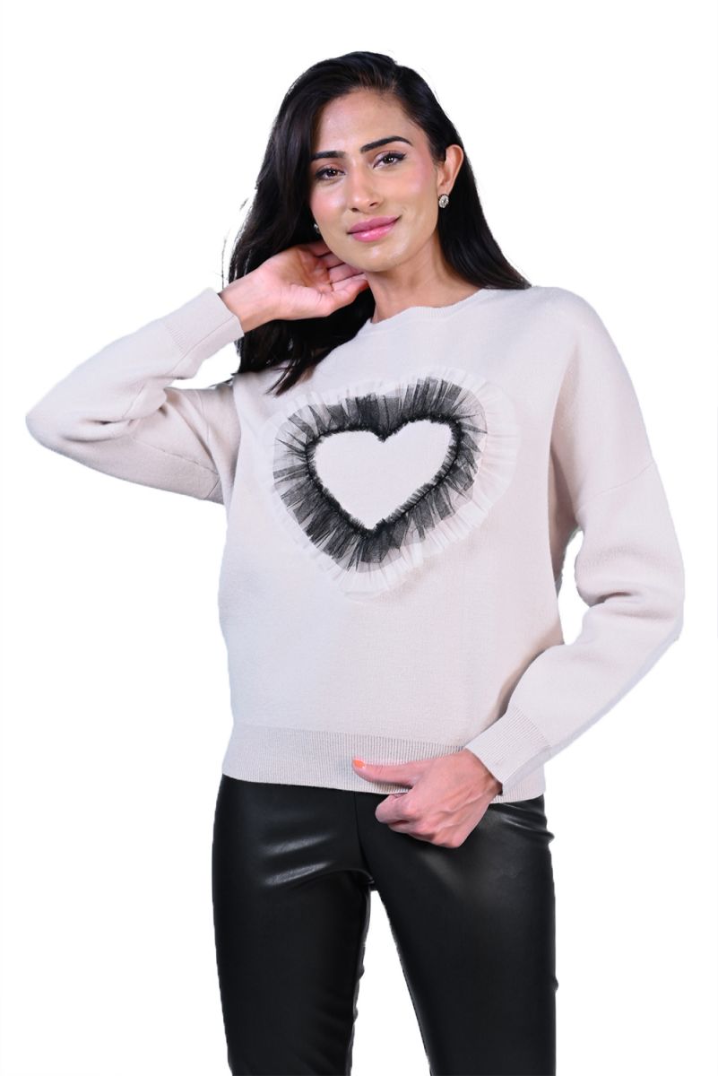 Knit Heart Sweater - Frank Lyman