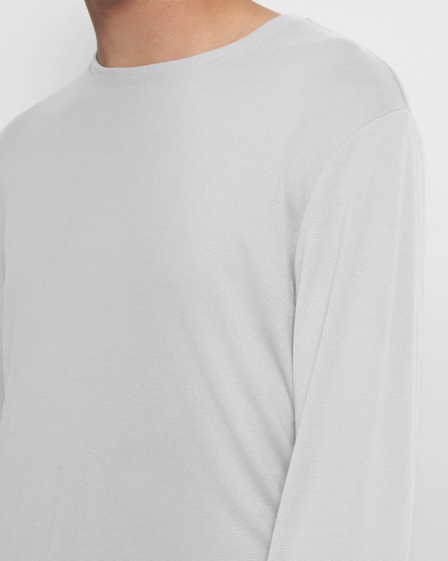 Theory - Essential Long-Sleeve Tee Anemone Modal Jersey Gravity