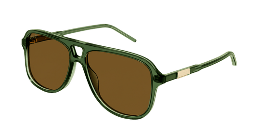 Acetate Sunglasses Brown Green - Gucci