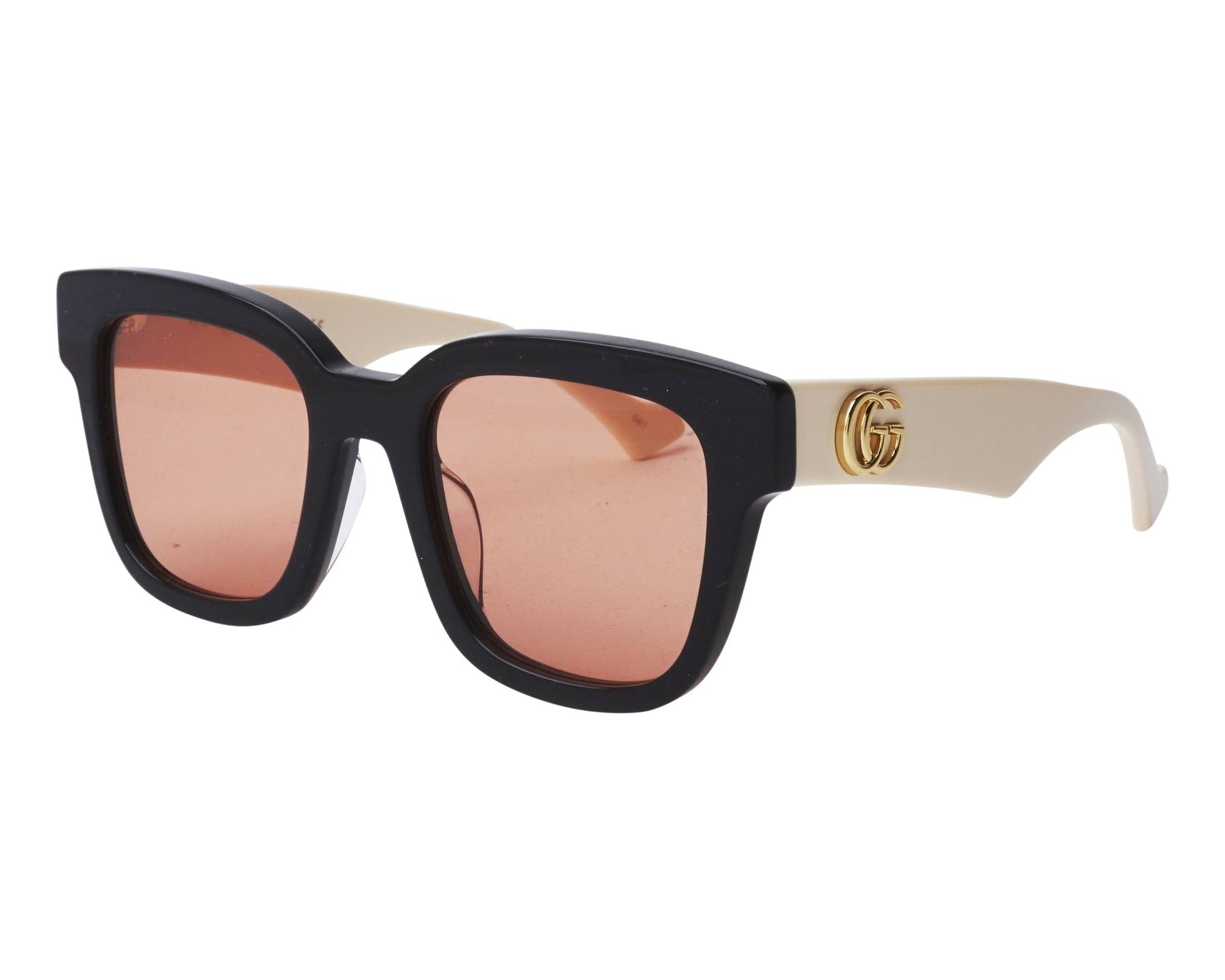 Gucci Black White Rectangle Square Sunglasses