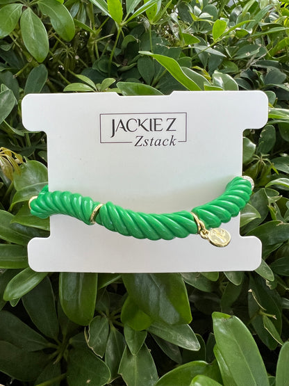 The Green "Calypso" Single Strand Bracelet - Jackie Zstack