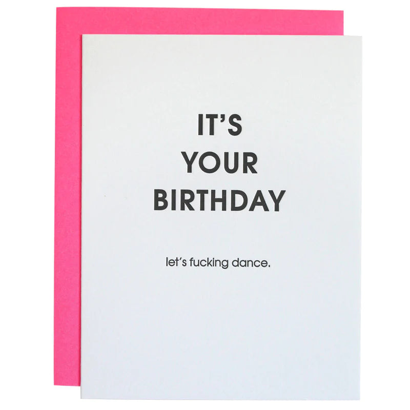 "Birthday Let's Dance" Letterpress Card - Chez Gagne