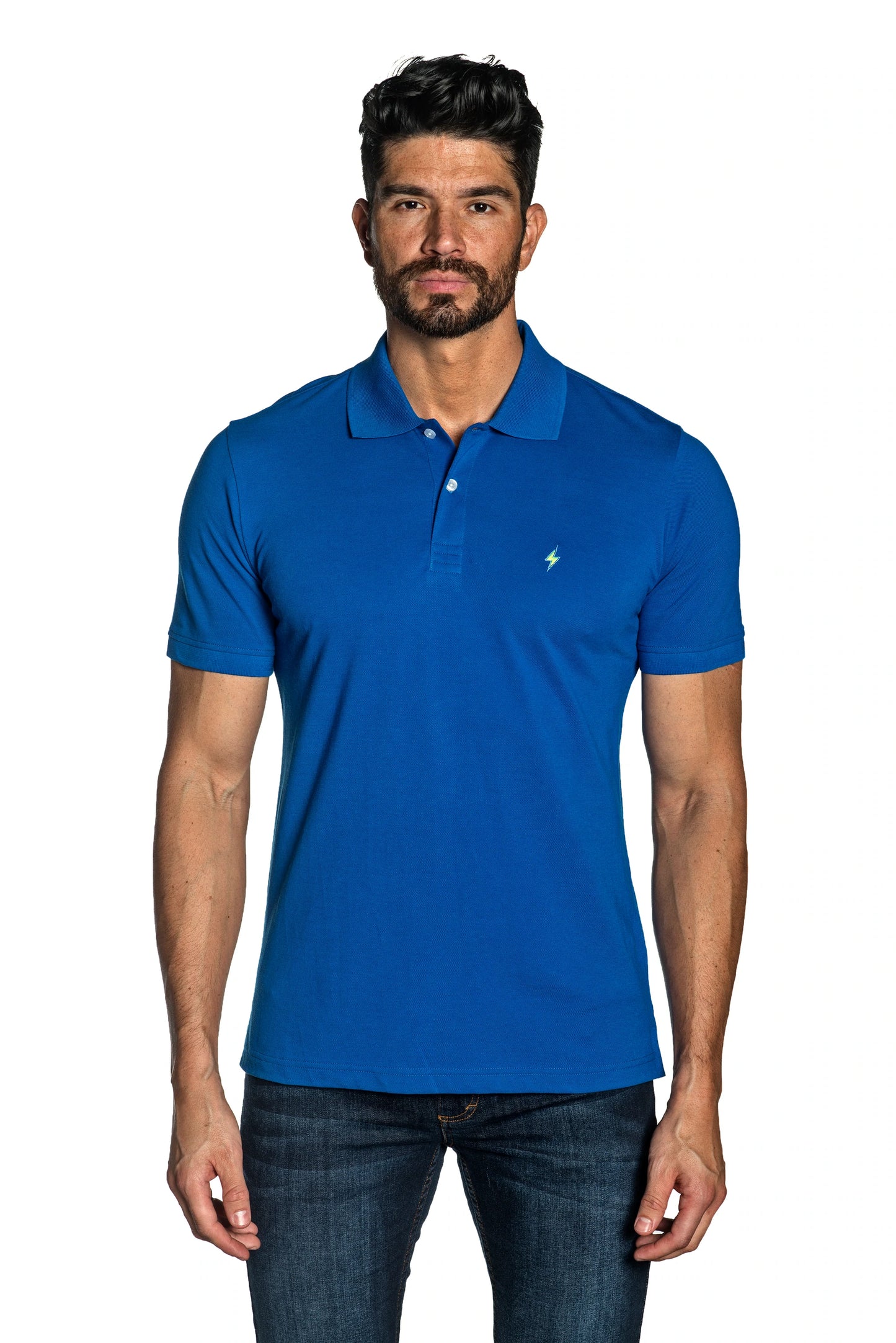 Jared Lang - Men's Polo With Lightning Bolt Embroidery