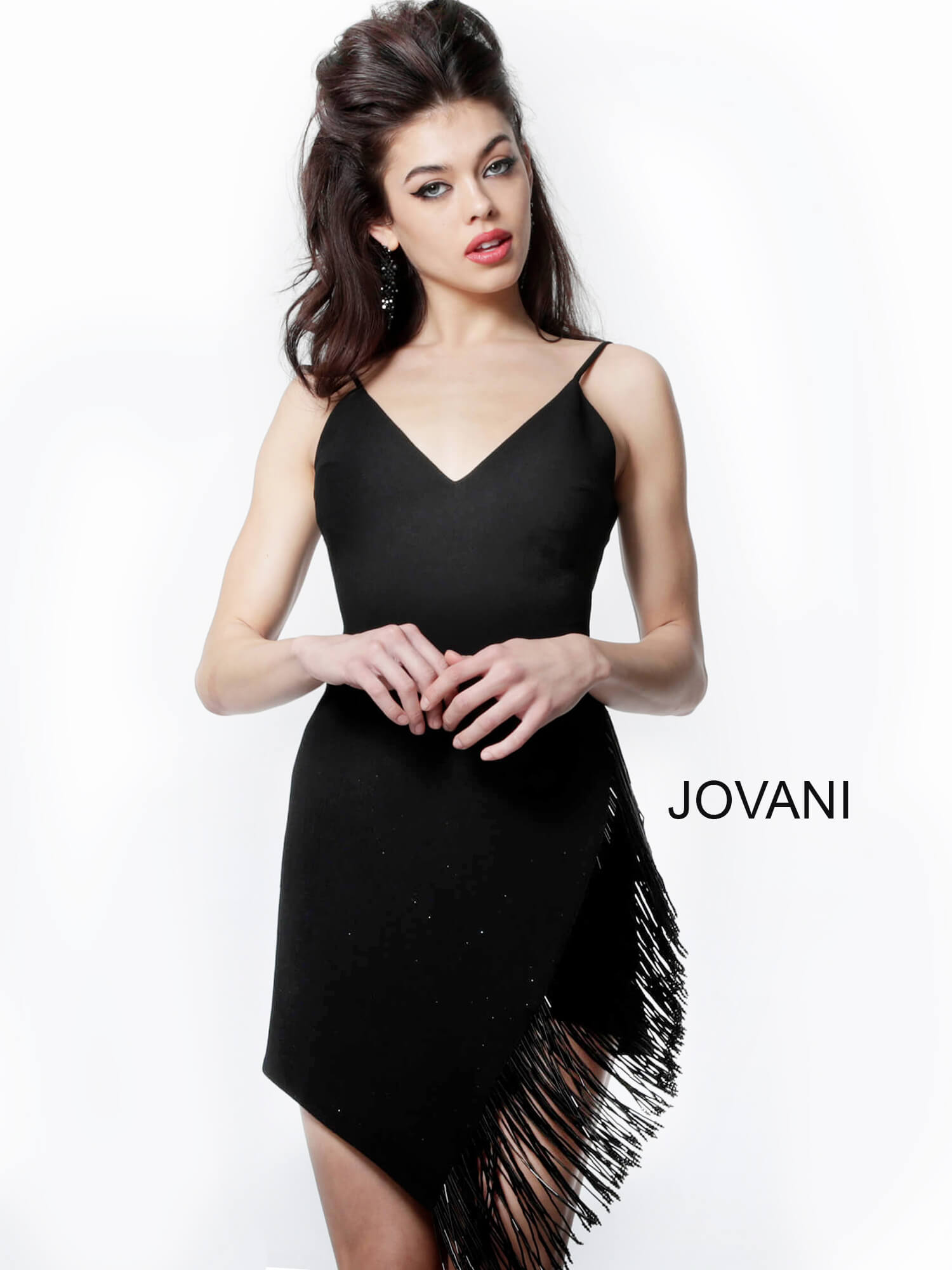 Jovani fringe clearance cocktail dress