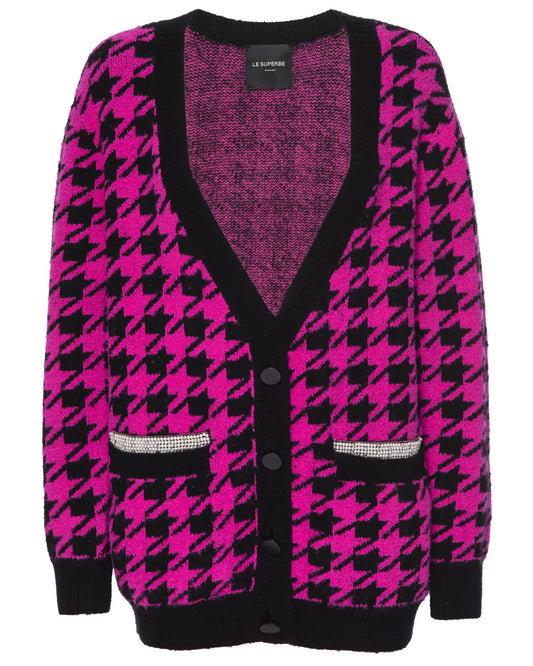 Le Superbe Houndstooth Uptown Girl BF Cardigan