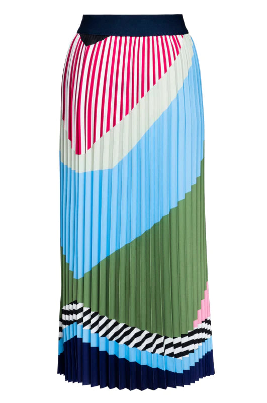 Le Superbe - Interrupted Pattern Pleated Skirt