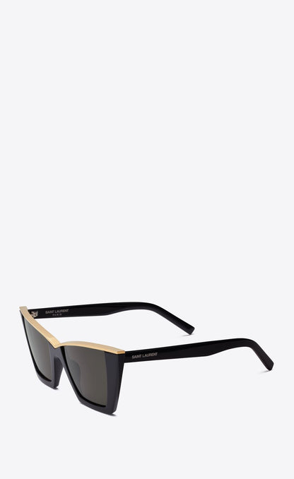 Acetate Sunglasses Black & Gold