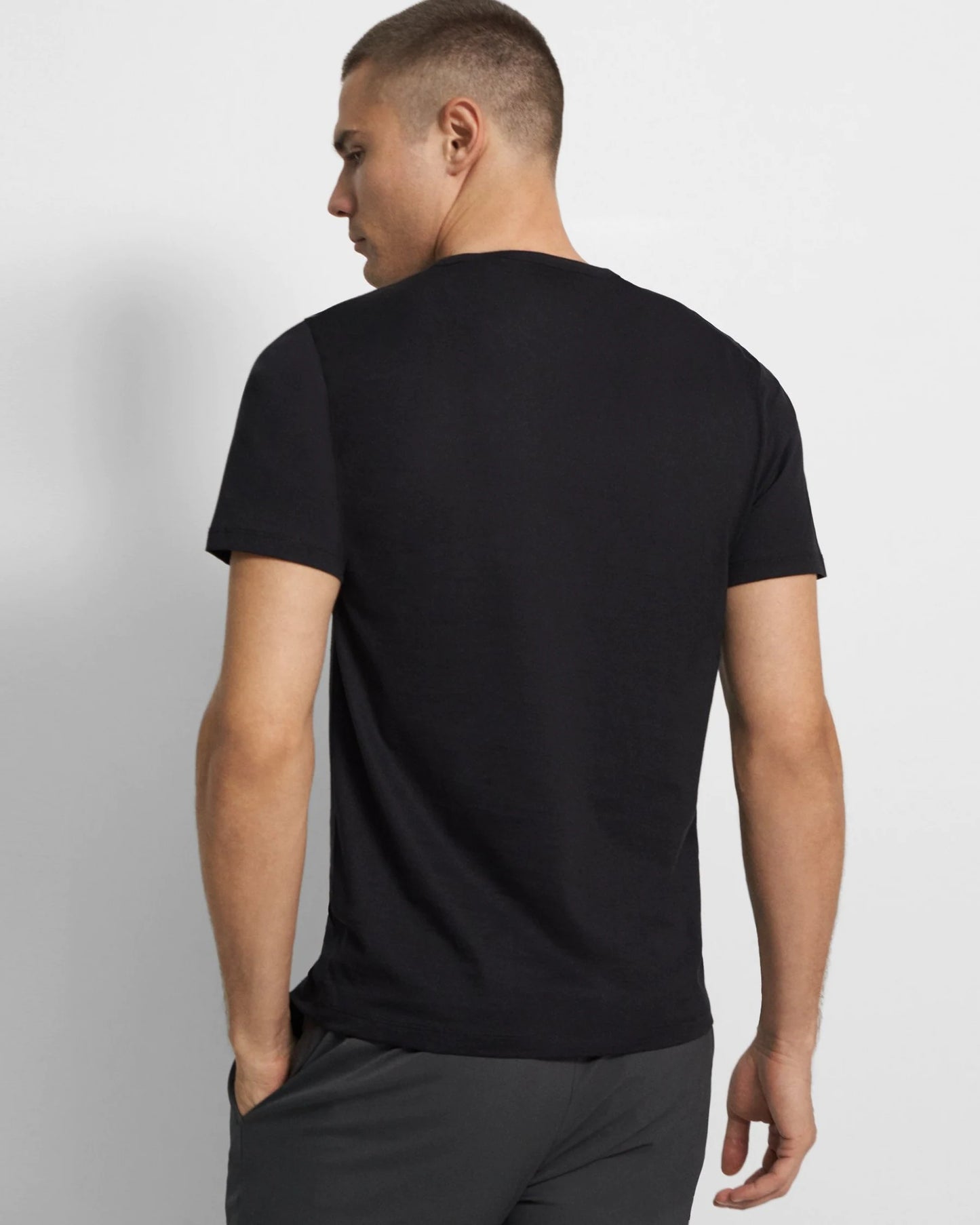 Theory - Luxe Cot Precise Tee In Black