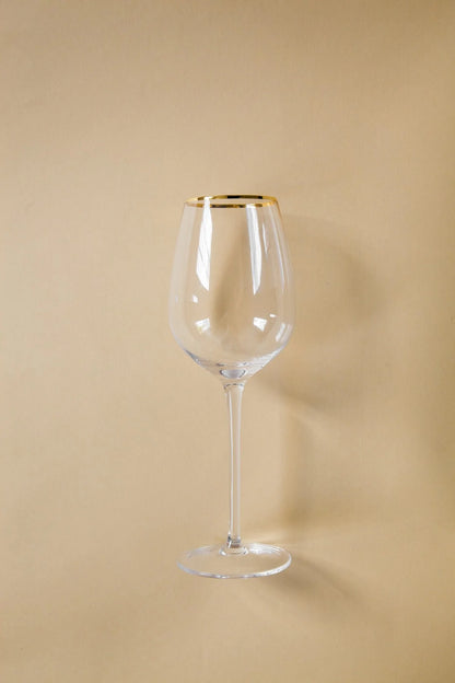 Gold Rim Wine Glass - Set of 4 - Rachel Parcell