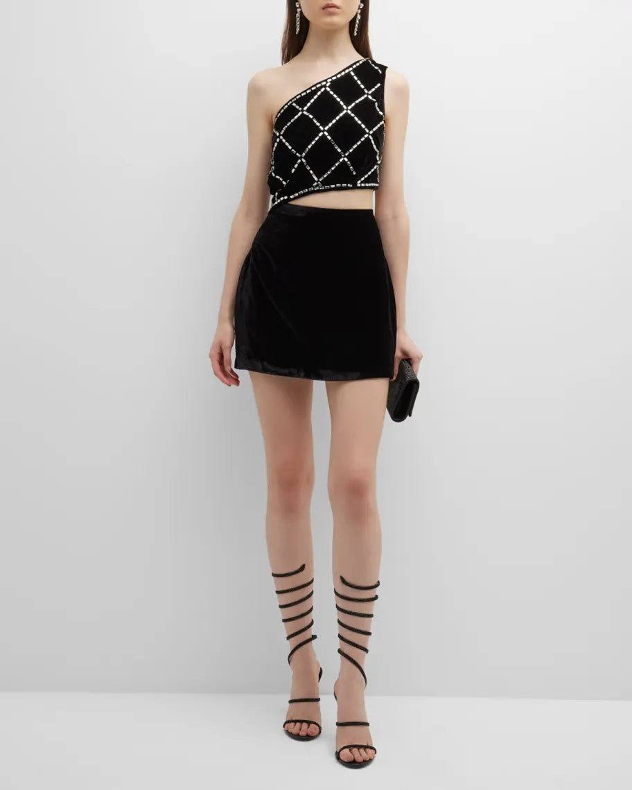 Mu Embellished Mini Black Dress- Ramy Brook 4 / Black Mu Embellished Mini Black Dress- Ramy Brook 4 / Black