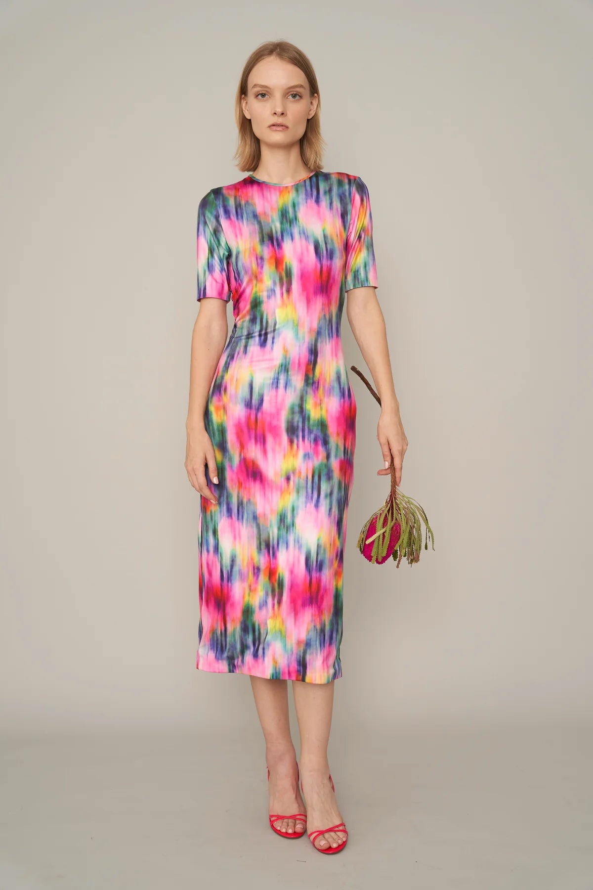 Le Superbe - Short Sleeve Kate Dress Melting Florals