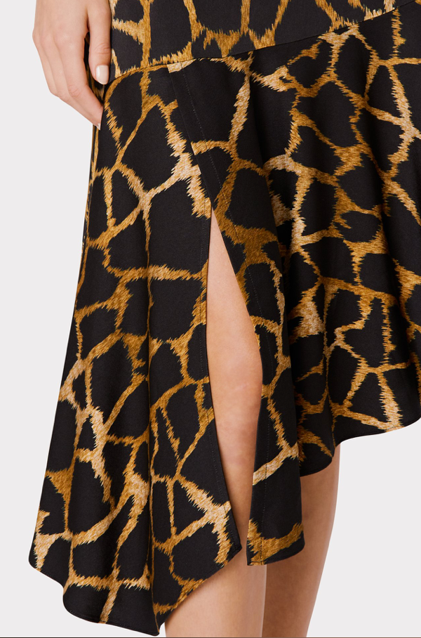 Dashielle Giraffe Print Dress Black Multi - Milly