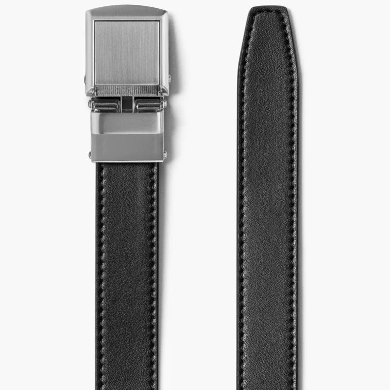 Slide Belt Classic Leather Skinny Belt