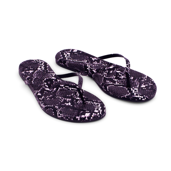 Solei Indie Black Snake Print Sandal