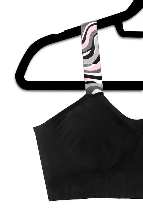 Black Bra With Graphic Pucci Strap - Strap-Its