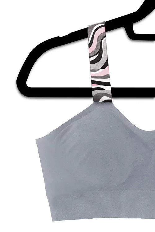Grey Bra With Graphic Pucci Strap - Strap-Its