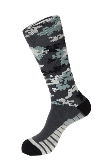 Camo Pixels Athletic Socks Grey Multi - Unsimply Stitched