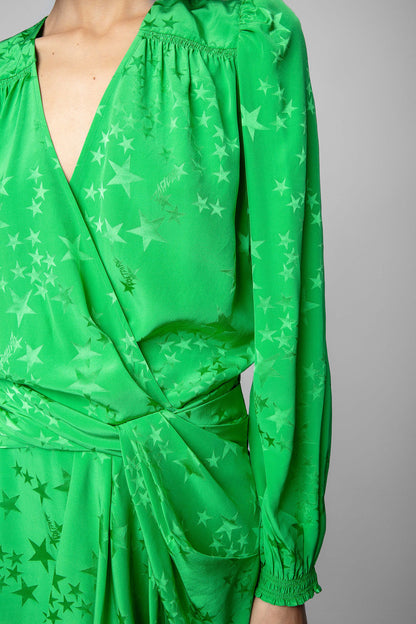 Zadig & Voltaire Recol Jac Silk Dress Pomme Details