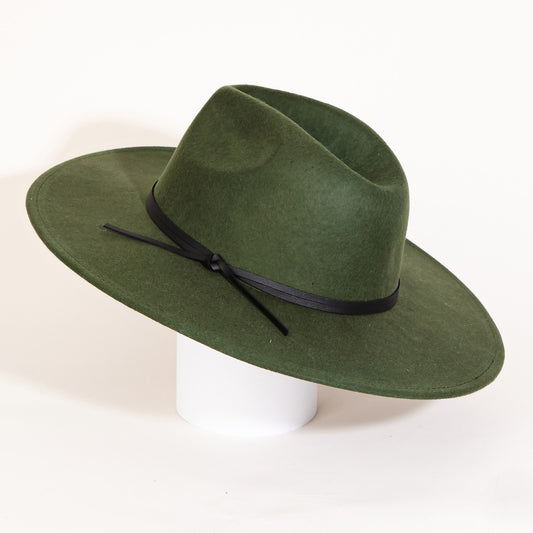 Wool Felt String Strap Fedora Fashion Hat - Jackie Z Style Co