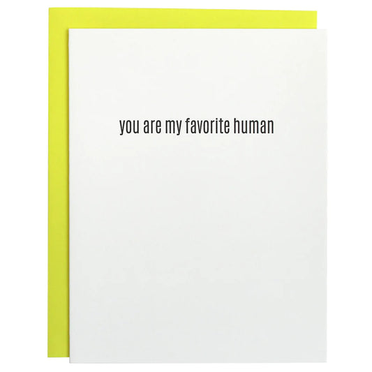 "Favorite Human" Letterpress Card - Chez Gagne