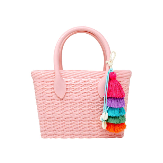 Jelly Weave Tote Bag Pink - Tiny Treats