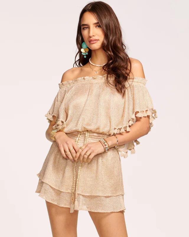 Ramy Brook - Marshall Off The Shoulder Coverup Dress Gold