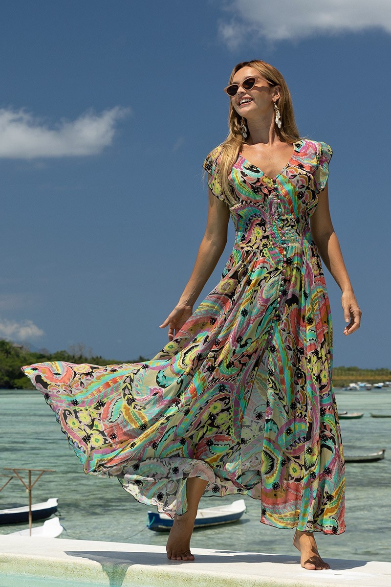 Miss June - Absinthe Dress Multi