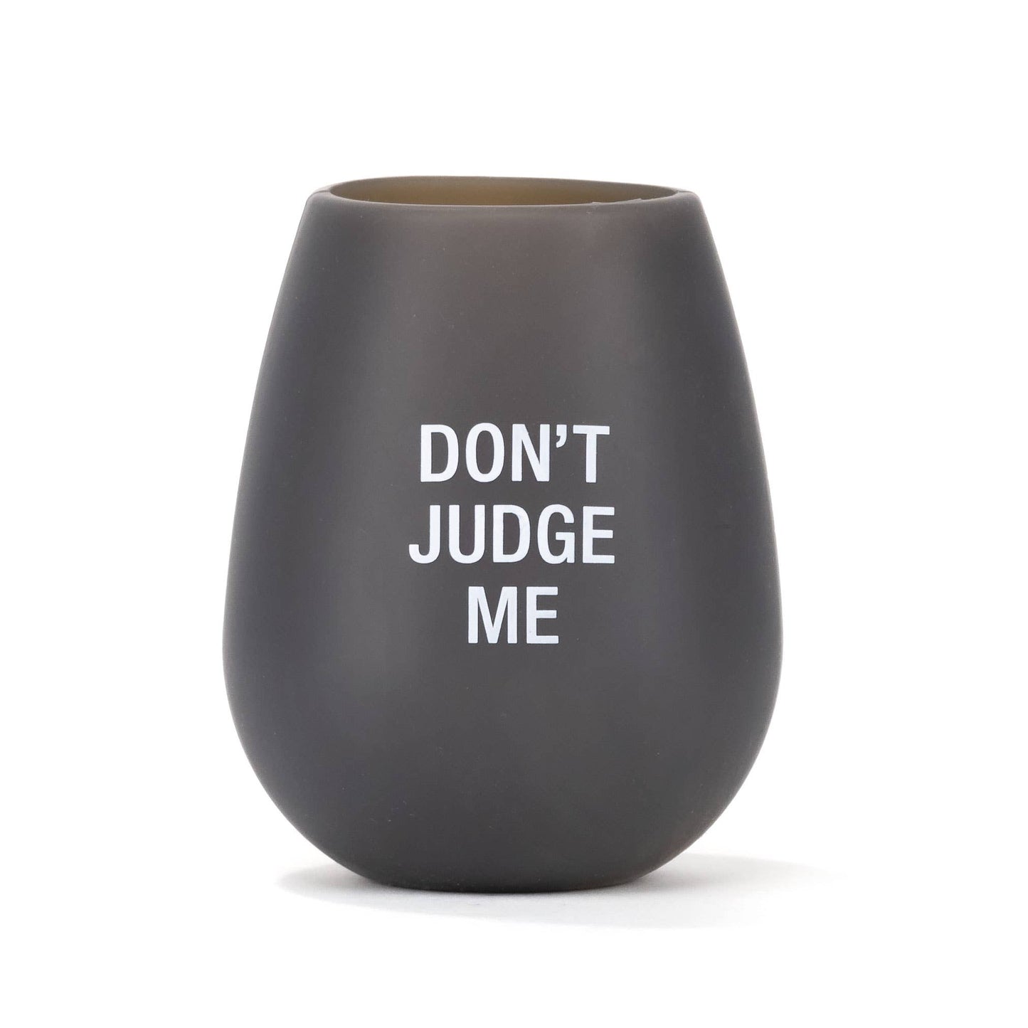 Don't Judge Me Stemless Silicone Wine Glass - Jackie Z Style Co