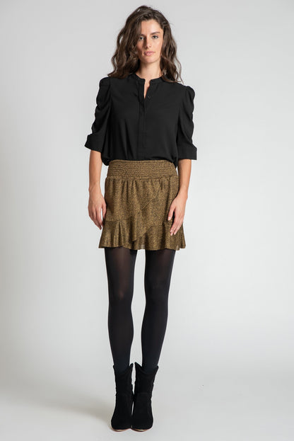 Zea Lurex Ruffle Hem Mini Skirt - Muche Et Muchette