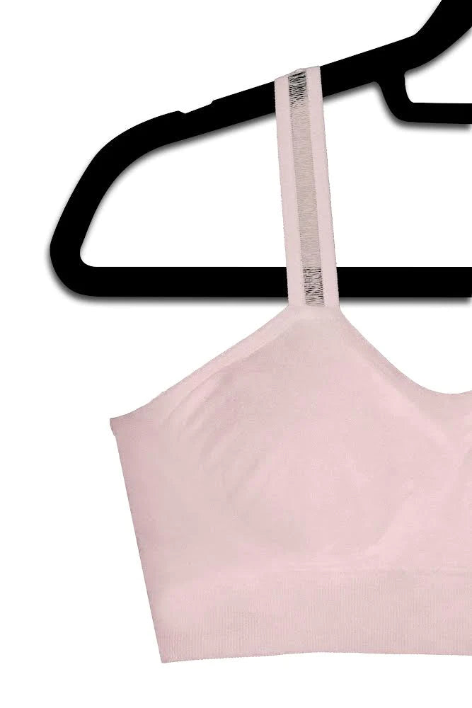 Slate Pink Bra With Sheer Straps - Strap-Its