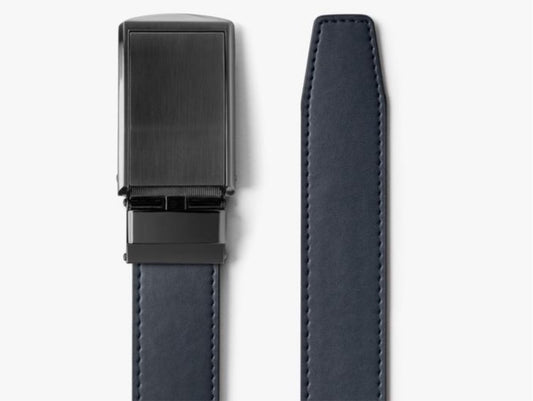 Classic Navy Strap With Gunmetal Buckle - Slide Belts