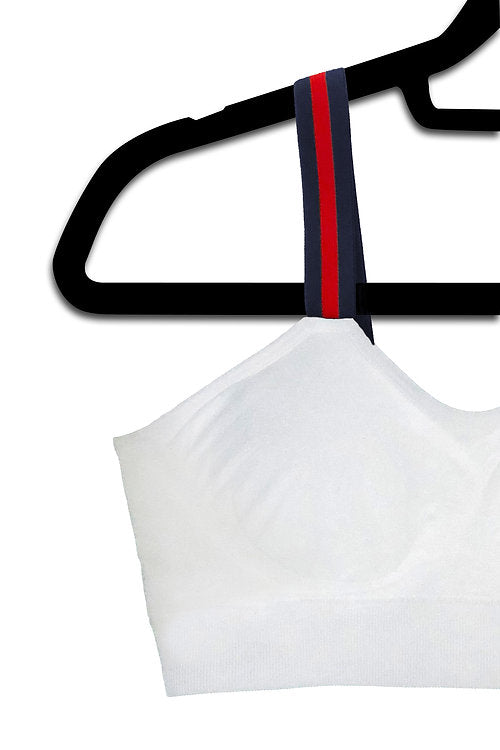 Strap-Its - White Bra Navy Stripe – Jackie Z Style Co.