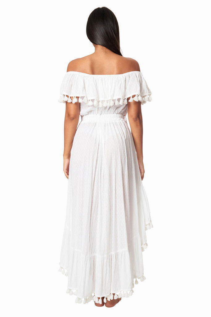 La Moda Clothing - Debby High Low Dress White