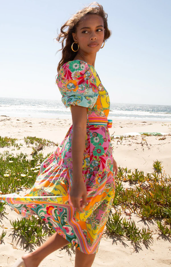 hale bob midi dress Hale Bob Della Solid Dress