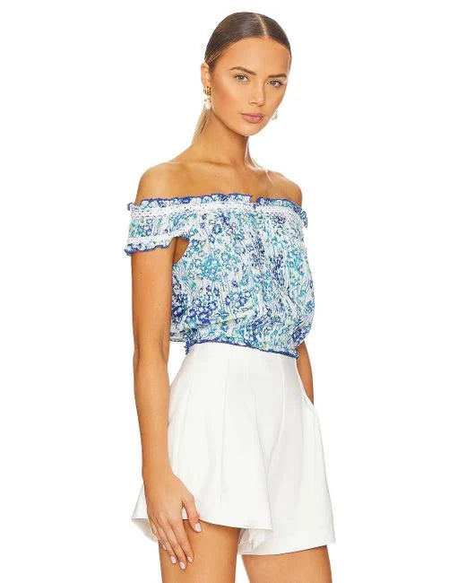 Poupette St Barth Alba Top Blue