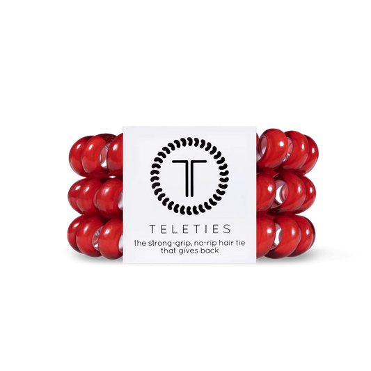 TELETIES - Large Hair Ties Scarlet Red