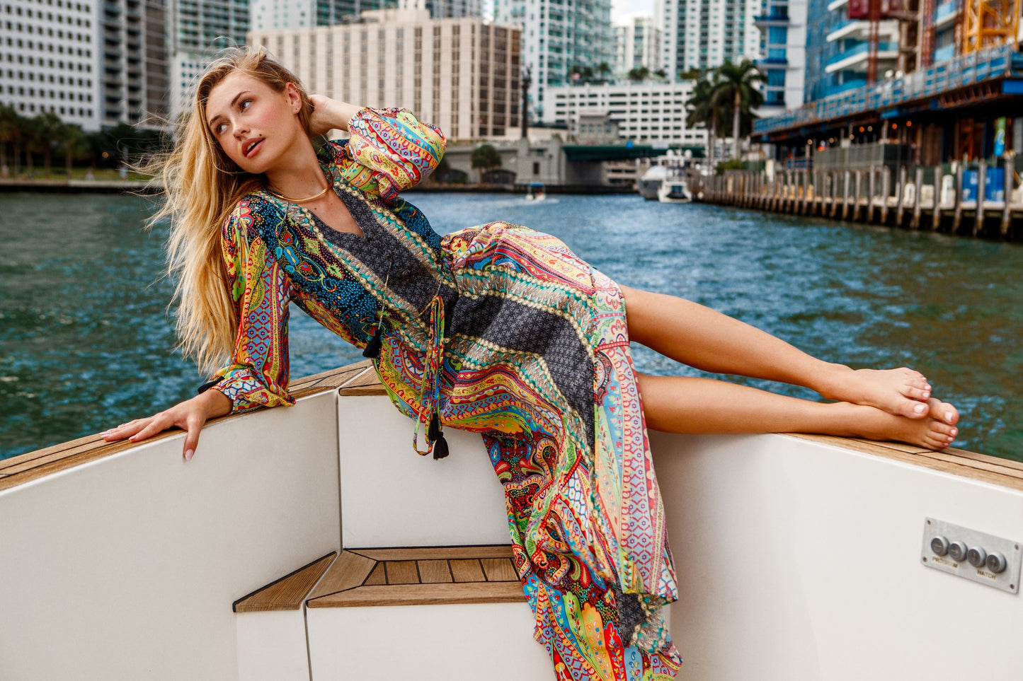 Palm Beach Maxi Dress Tampico - Moda Baronessa